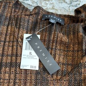 Premise Brown Textured Women's Top